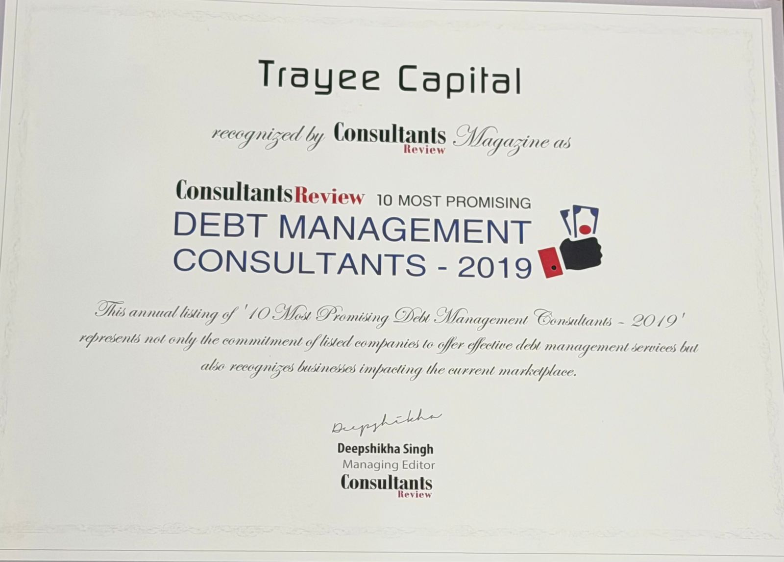 10 Most Promising Debt Management Consultants